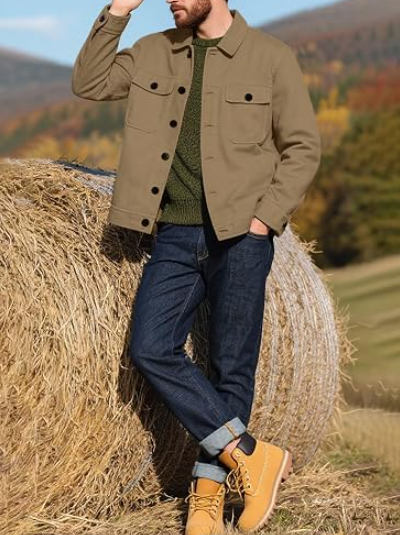 Men's Lightweight Cotton Trucker Jacket
