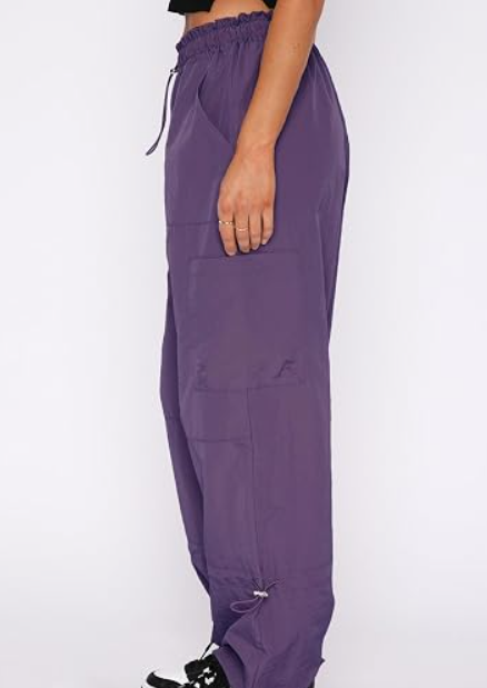 Women's Baggy Parachute Cargo Pants - Image 2