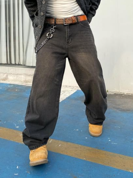 Men's Baggy Wide Leg Streetwear Jeans