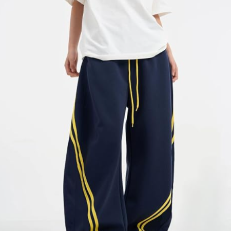 Unisex Baggy Striped Barrel Sweatpants