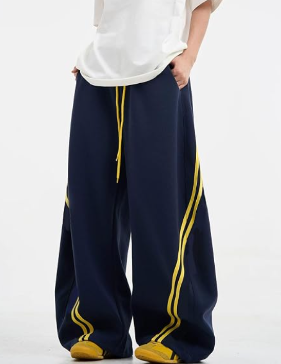 Unisex Baggy Striped Barrel Sweatpants - Image 2