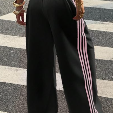 Women's Low Waist Striped Parachute Pants