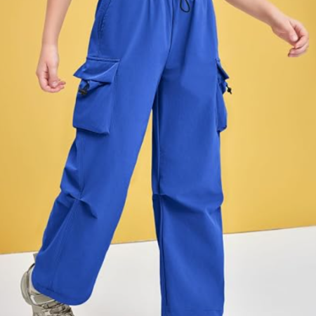 Boys' Loose Fit Cargo Jogger Pants with Pockets